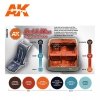 AK Interactive AK11685 3G RED & BLUE VEHICLE INTERIORS 6x17 ml